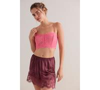 Moonlit Meadow Lace Strapless Corset Bralette by Intimately at Free People in Camellia, Size: Small - female