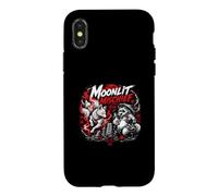 Moonlit Mischief Kitsune Tanuki Japanese Yokai Case for iPhone X/XS