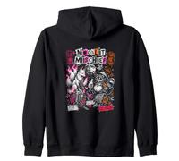 Moonlit Mischief Kitsune Vs Tanuki Let The Spirits Play Zip Hoodie