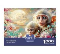 Moonlit Monkey Jigsaws 1000 Piece Puzzle Impossible Fit Together Perfectly Wall Decor for Adults And Kids 70x50cm/1000pcs