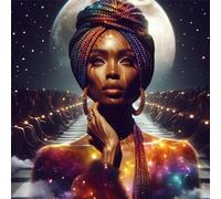 Moonlit Night Girl 1000 Piece Jigsaw Puzzles for Adults, Colourful, Fun, Challenging and Brainteasing Adults jigsaw puzzles 1000 Pieces, Beautiful Decoration Puzzle