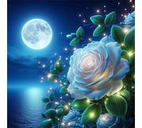 Moonlit Night Rose 500 Piece Jigsaw Puzzles for Adults and Kids, Impossible Puzzle, Jigsaws 500 pieces for adults Gifts, Difficult jigsaw puzzles for The Whole Family