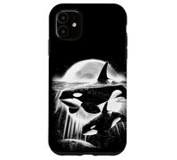 Moonlit Orcas - Pacific Northwest Ocean Whale-Watching Case for iPhone 11