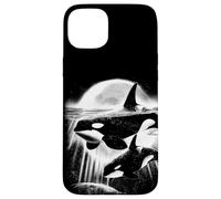 Moonlit Orcas - Pacific Northwest Ocean Whale-Watching Case for iPhone 15 Plus