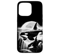 Moonlit Orcas - Pacific Northwest Ocean Whale-Watching Case for iPhone 15 Pro Max