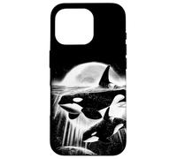 Moonlit Orcas - Pacific Northwest Ocean Whale-Watching Case for iPhone 16 Pro