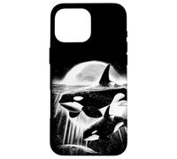 Moonlit Orcas - Pacific Northwest Ocean Whale-Watching Case for iPhone 16 Pro Max