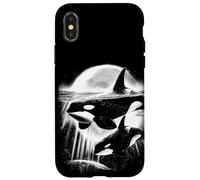 Moonlit Orcas - Pacific Northwest Ocean Whale-Watching Case for iPhone X/XS