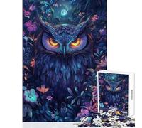 Moonlit Owl's Gaze Jigsaws 1000 Pieces for Teenagers Boost Cognitive Clarity And Sharpness Mindful Calm Play Enjoyment (50x75cm)