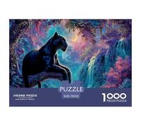 Moonlit Panther Jigsaw Puzzles Puzzles for Adults Kids. 1000 Piece Great Gifts Challenge Toy Educational Games Home Decoration for Educational Games Gifts 70x50cm/1000pcs