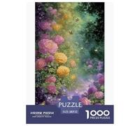 Moonlit Peony Puzzles 1000 Piece Challenge Toy Adults And over 12 Years Old Puzzle Game Educational Challenge Stress Relief Home Decoration Gift 52x38cm/1000pcs