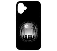 Moonlit Raccoon Pack Forest Silhouette Night Scene Case for iPhone 16 Plus