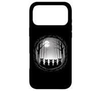 Moonlit Raccoon Pack Forest Silhouette Night Scene Case for iPhone 17 Pro Max