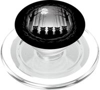 Moonlit Raccoon Pack Forest Silhouette Night Scene PopSockets PopGrip for MagSafe
