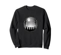 Moonlit Raccoon Pack Forest Silhouette Night Scene Sweatshirt