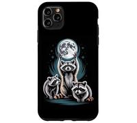 Moonlit Raccoons Under Full Moon Night Sky Scene Case for iPhone 11 Pro Max