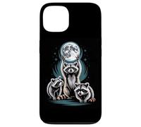 Moonlit Raccoons Under Full Moon Night Sky Scene Case for iPhone 13