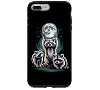 Moonlit Raccoons Under Full Moon Night Sky Scene Case for iPhone 7 Plus/8 Plus
