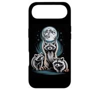 Moonlit Raccoons Under Full Moon Night Sky Scene Case for iPhone Air