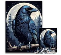 Moonlit Raven Jigsaw Puzzles 1000 Pieces for Adults Jigsaw Puzzles for Adults for Family And Friends Suitable for Ages 14 1000 PCS(75x50cm)