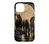Moonlit Running Horses Western Country Farm Case for iPhone 14