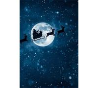 Moonlit Santa Dreams Christmas Girl Journal: 6x9 Hardcover • 80 Ruled Pages • Cozy Winter Notebook with Santa Sleigh, Shimmering Night Sky & Snowfall Magic