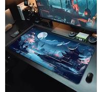 Moonlit Scenery Large Gaming Mouse Pad, 1000x500x2mm Extended gaming mouse mat XXL improved Precision and Speed Mousemat with Stitched Edges, Desk Mat for Keyboard and Mouses
