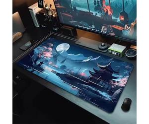 Moonlit Scenery Large Gaming Mouse Pad, 1000x500x2mm Extended gaming mouse mat XXL improved Precision and Speed Mousemat with Stitched Edges, Desk Mat for Keyboard and Mouses