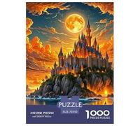 Moonlit Sea Castle Puzzle 1000 Pieces for Adults Hobby Fun Relaxing Entertainment Renowned Scenery Durable Gift Box Collectible 70x50cm/1000pcs