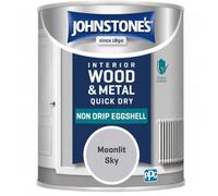Moonlit Sky Non Drip Eggshell Paint 750ml | Interior Wood and Metal Paint | Durable Low Sheen Finish | Washable Trim Paint for Doors Skirting Boards Furniture and Window Frames