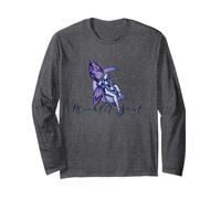 Moonlit Soul Purple Moon Fairy Illustration Long Sleeve T-Shirt