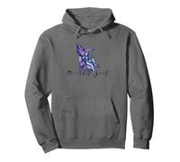 Moonlit Soul Purple Moon Fairy Illustration Pullover Hoodie