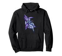 Moonlit Soul Purple Moon Fairy Illustration Pullover Hoodie