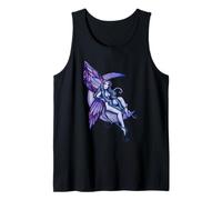 Moonlit Soul Purple Moon Fairy Illustration Tank Top