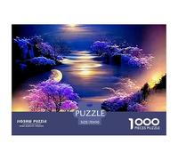 Moonlit Stream 1000 Pieces Puzzle Adults Teens Educational Creative Play Smooth Finish Thick Pieces 70x50cm/1000pcs