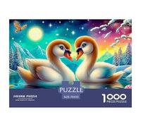 Moonlit SwansPremium Jigsaw Puzzles for Adults A 1000-Piece Advanced-Level Set Featuring Challenging And Educational Games - Designed As The Jigsaw Puzzles for Adults And Mature Kids Age