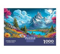 Moonlit Temple Jigsaw Puzzles for Adults Swan Landscape 1000 Piece Jigsaw Puzzles for Adults Jigsaws Challenging GamePuzzlesBeautiful Decoration Puzzle70x50cm/1000pcs