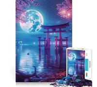 Moonlit Torii 1000-piece Puzzle for Teenagers Recall Power Clear Color Family Activity Perfect Decor (38x52cm)