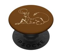 Moonlit Unicorn Resting Horn in Celestial Crescent Moon PopSockets Adhesive PopGrip