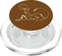 Moonlit Unicorn Resting Horn in Celestial Crescent Moon PopSockets PopGrip for MagSafe