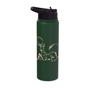 Moonlit Unicorn Resting Horn in Celestial Crescent Moon Stainless Steel Insulated Water Bottle