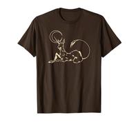 Moonlit Unicorn Resting Horn in Celestial Crescent Moon T-Shirt