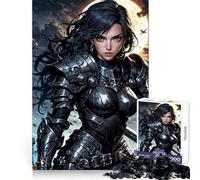 Moonlit Warrior of Shadows Puzzles for Adults 1000 Puzzles Cognitive Boost Thick Material Family Bond Christmas Surprise (38x52cm)