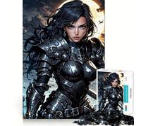Moonlit Warrior of Shadows Puzzles for Adults 1000 Puzzles Cognitive Boost Thick Material Family Bond Christmas Surprise (38x52cm)