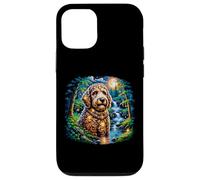 Moonlit Waterfall Doodle Night Art Case for iPhone 12/12 Pro