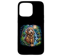 Moonlit Waterfall Doodle Night Art Case for iPhone 15 Pro Max