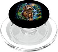 Moonlit Waterfall Doodle Night Art PopSockets PopGrip for MagSafe