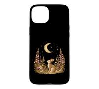 Moonlit Woodland Rabbit Wildflower Vintage Cottagecore Case for iPhone 15 Plus