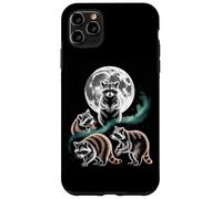 Moonlit Woodland Raccoons Night Sky Scene Case for iPhone 11 Pro Max