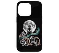 Moonlit Woodland Raccoons Night Sky Scene Case for iPhone 13 Pro